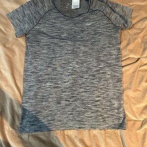 Nike Black and Gray Short Sleeve Tee